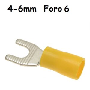 Capicorda a Forcella Giallo 4-6mm Foro 6